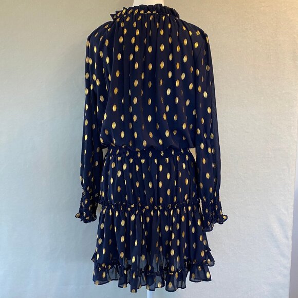 CBR Dress Navy with Gold Dot Size Small - Picture 2 of 3